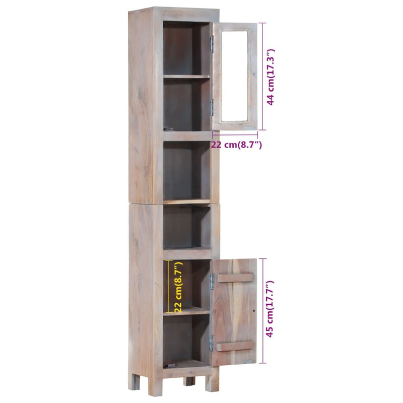 vidaXL Bathroom Cabinet 30x25x160 cm Solid Wood Acacia