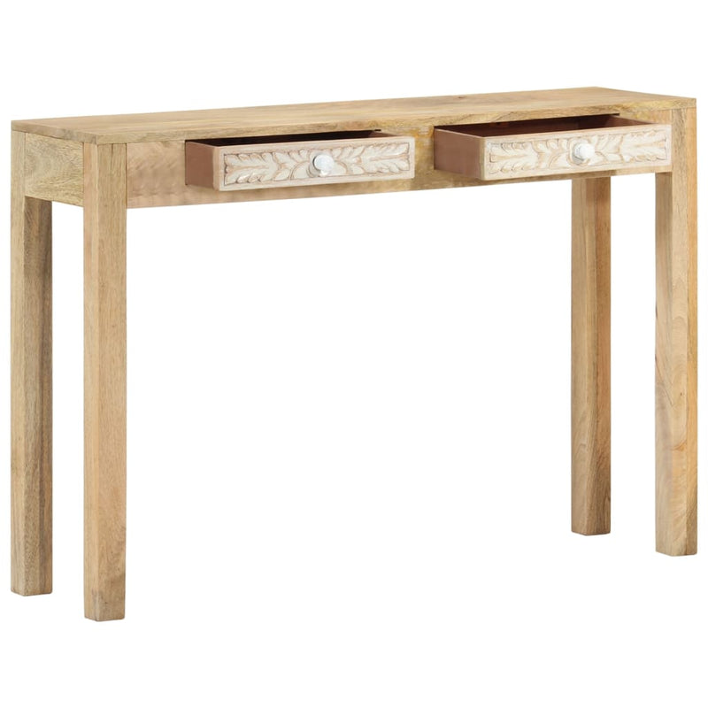 vidaXL Console Table 110x30x75 cm Solid Bleached Wood Mango