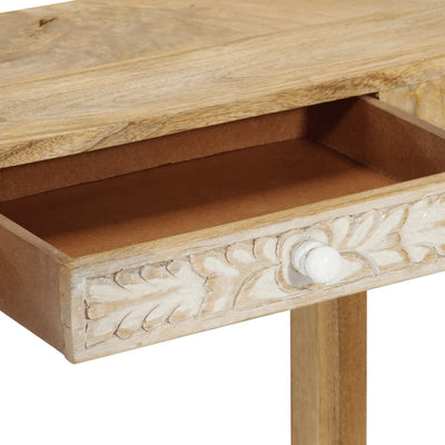 vidaXL Console Table 110x30x75 cm Solid Bleached Wood Mango