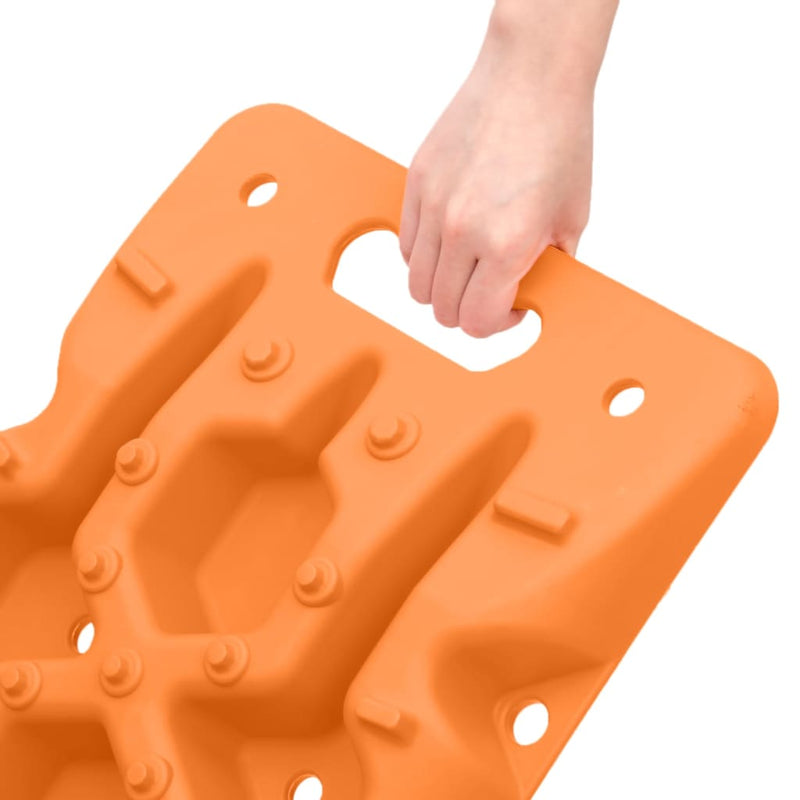 vidaXL Traction Boards 2 pcs Orange 107x31x7 cm Nylon