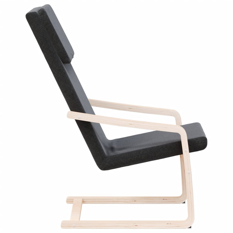 vidaXL Relaxing Chair Black Fabric