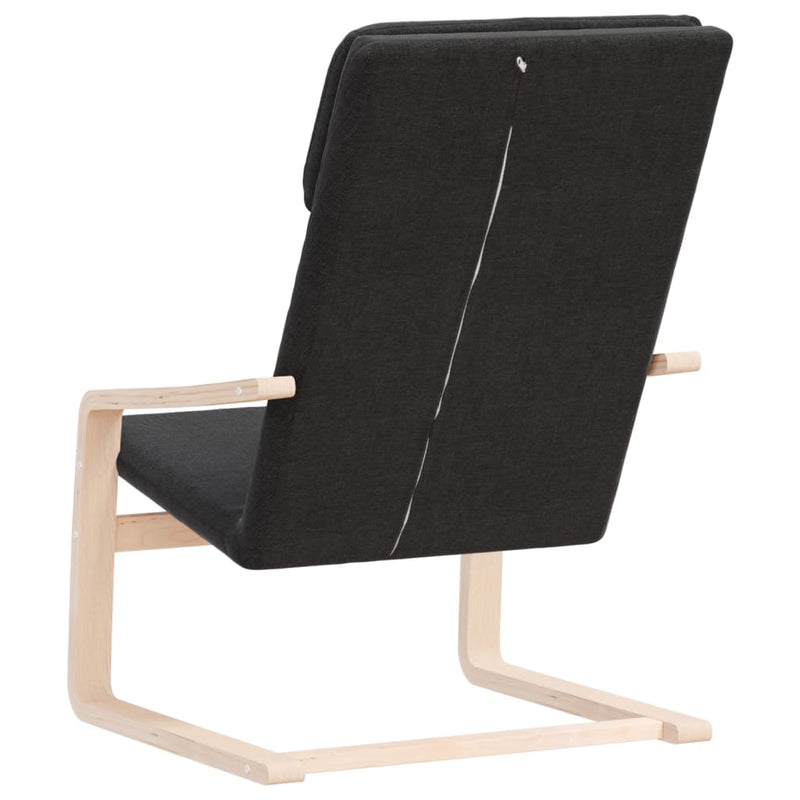 vidaXL Relaxing Chair Black Fabric