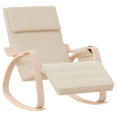 vidaXL Rocking Chair Cream Fabric
