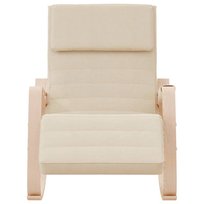 vidaXL Rocking Chair Cream Fabric