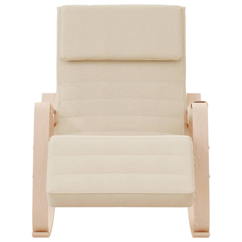 vidaXL Rocking Chair Cream Fabric