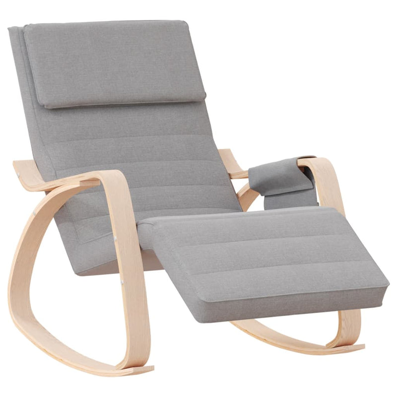vidaXL Rocking Chair Cream Fabric