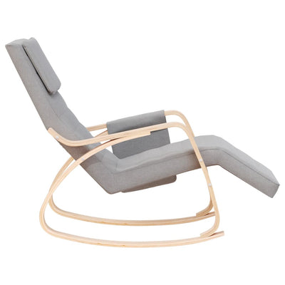 vidaXL Rocking Chair Cream Fabric