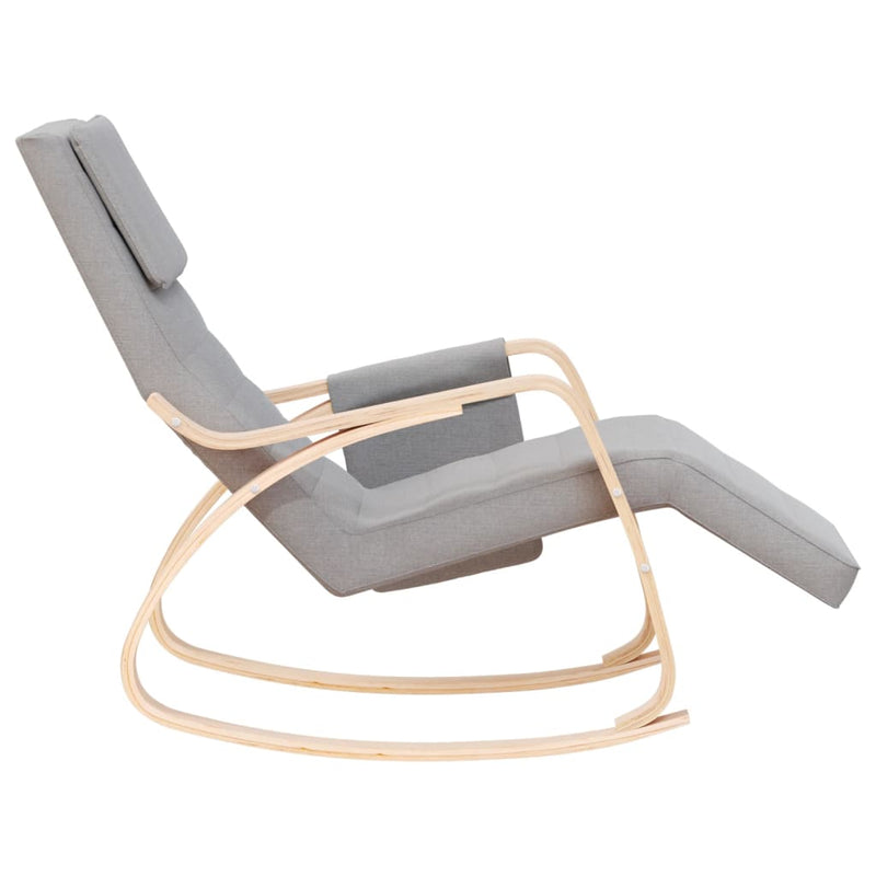 vidaXL Rocking Chair Cream Fabric