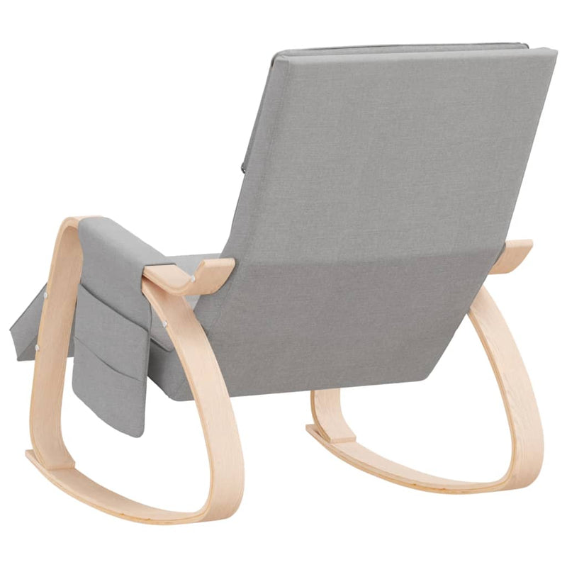 vidaXL Rocking Chair Cream Fabric