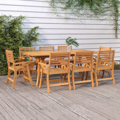 vidaXL 7 Piece Garden Dining Set Solid Wood Acacia