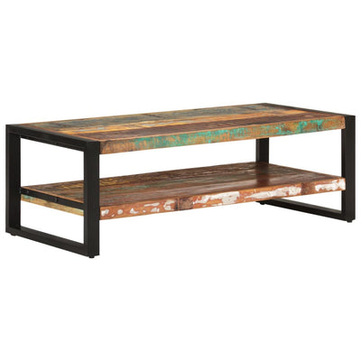 vidaXL Coffee Table 120x55x40 cm Solid Wood Reclaimed