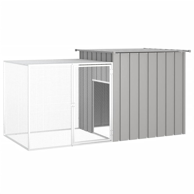vidaXL Rabbit Cage Anthracite 200x91x100 cm Galvanised Steel
