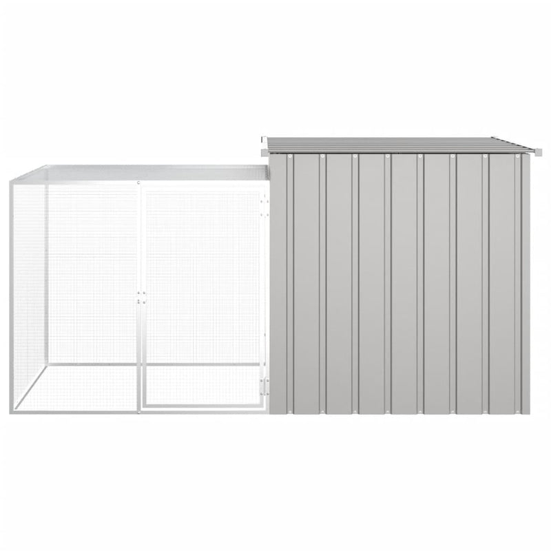 vidaXL Rabbit Cage Anthracite 200x91x100 cm Galvanised Steel