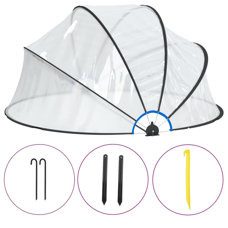 vidaXL Pool Dome Round 376x188 cm PVC
