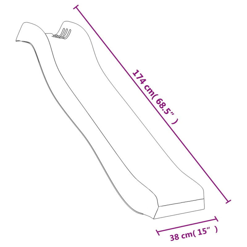 vidaXL Slide and Swing for Playhouse Blue Polypropylene