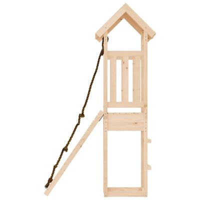 vidaXL Playhouse with Climbing Wall Solid Wood Pine