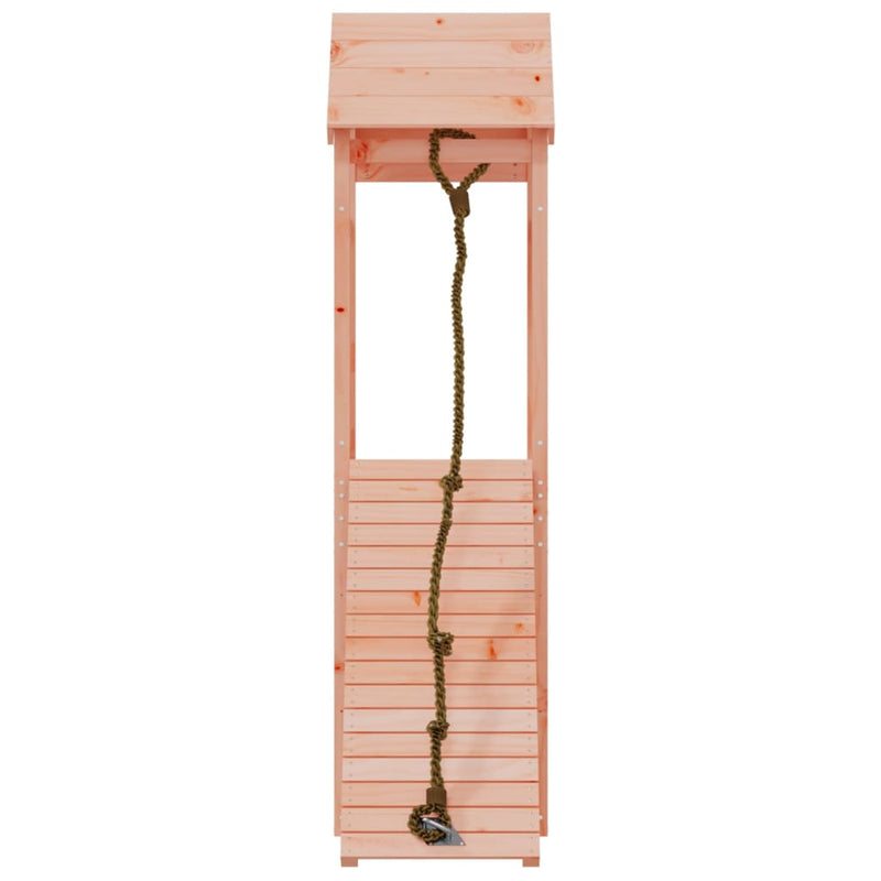 vidaXL Playhouse with Climbing Wall Solid Wood Douglas