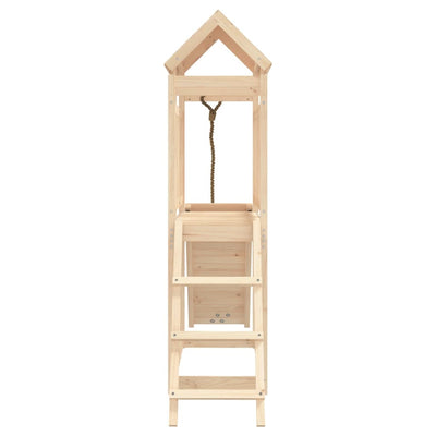 vidaXL Playhouse with Climbing Wall Solid Wood Pine