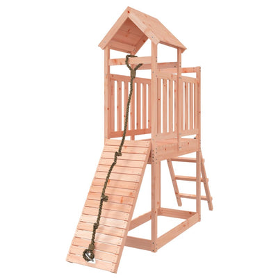 vidaXL Playhouse with Climbing Wall Solid Wood Douglas