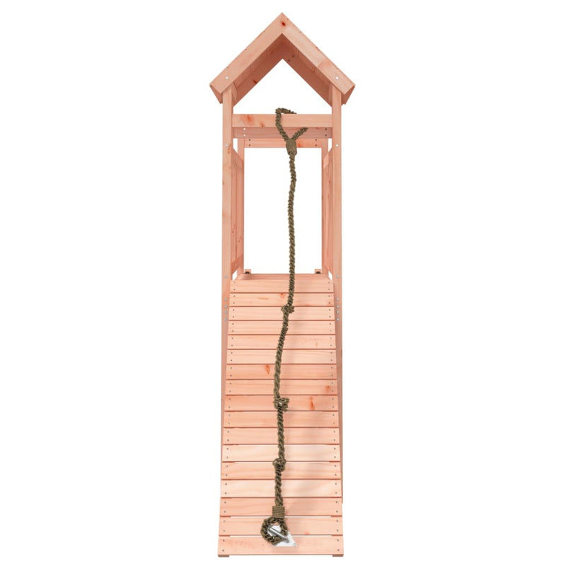 vidaXL Playhouse with Climbing Wall Solid Wood Douglas