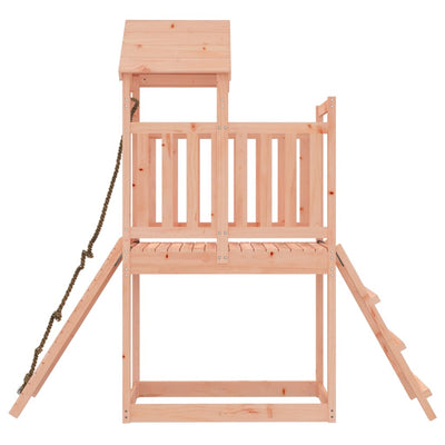 vidaXL Playhouse with Climbing Wall Solid Wood Douglas