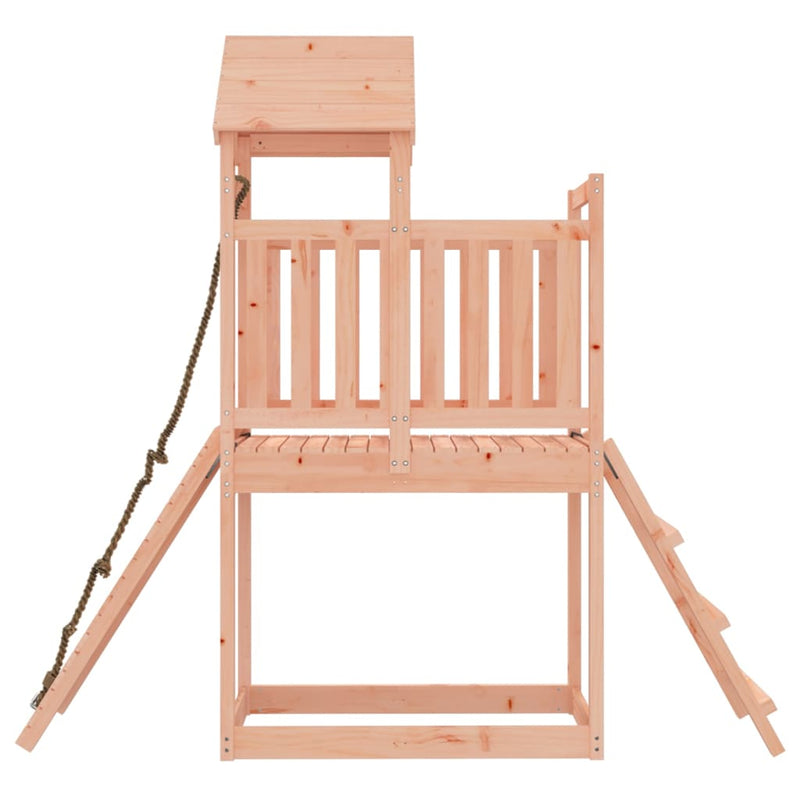 vidaXL Playhouse with Climbing Wall Solid Wood Douglas