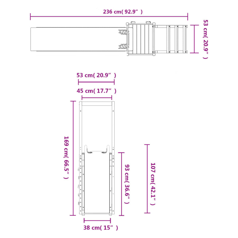 vidaXL Outdoor Playset Solid Wood Pine