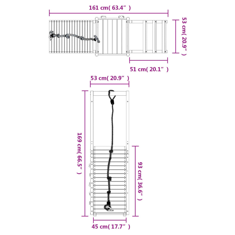 vidaXL Outdoor Playset Solid Wood Pine