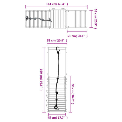 vidaXL Outdoor Playset Solid Wood Douglas