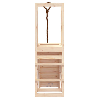 vidaXL Playhouse with Climbing Wall Solid Wood Pine