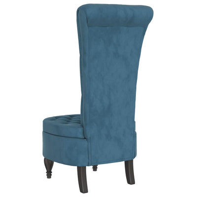 vidaXL High Back Chair Light Grey Velvet Button Design