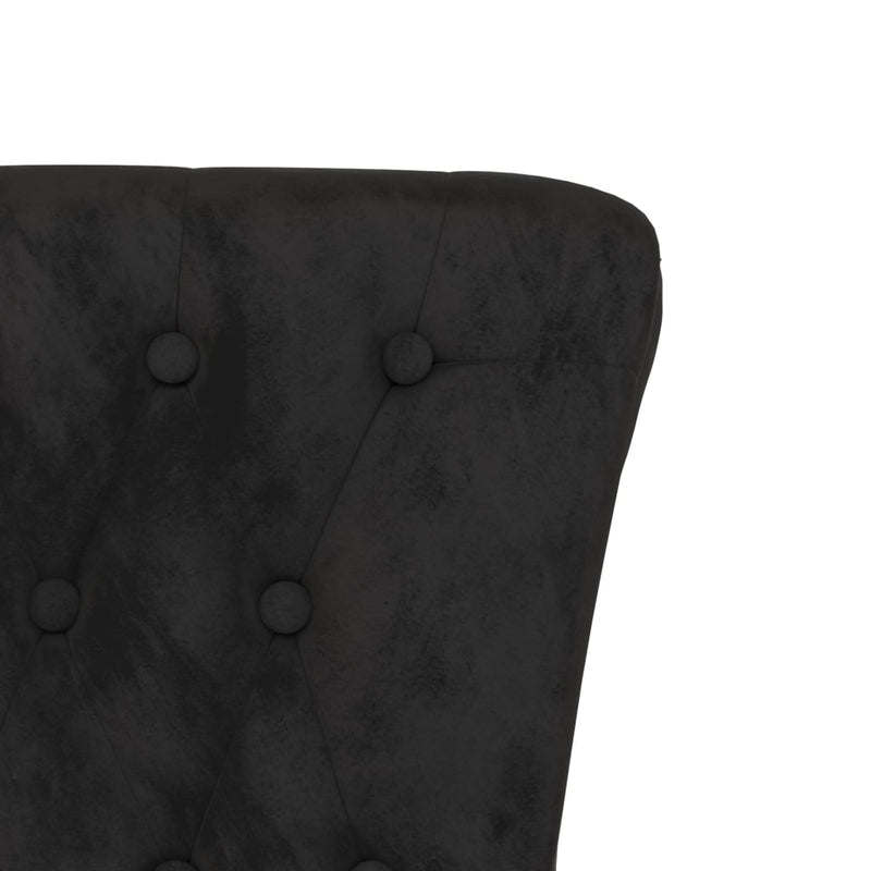vidaXL High Back Chair Light Grey Velvet Button Design