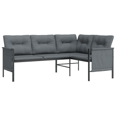 vidaXL 2 Piece Garden Lounge Set  Anthracite Steel