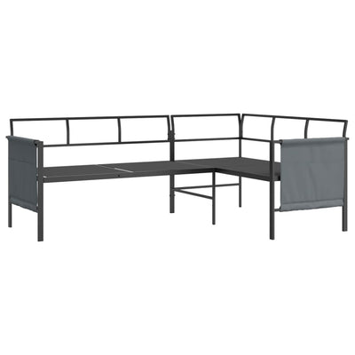 vidaXL 2 Piece Garden Lounge Set  Anthracite Steel