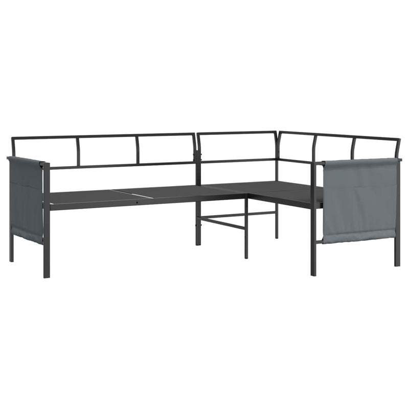 vidaXL 2 Piece Garden Lounge Set  Anthracite Steel