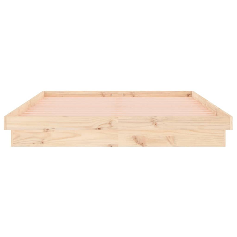 vidaXL LED Bed Frame without Mattress White 150x200 cm Solid Wood