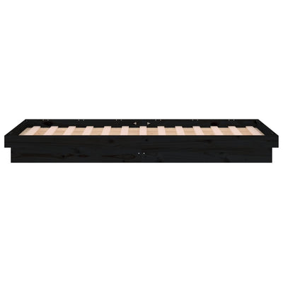 vidaXL LED Bed Frame without Mattress White 90x190 cm Solid Wood