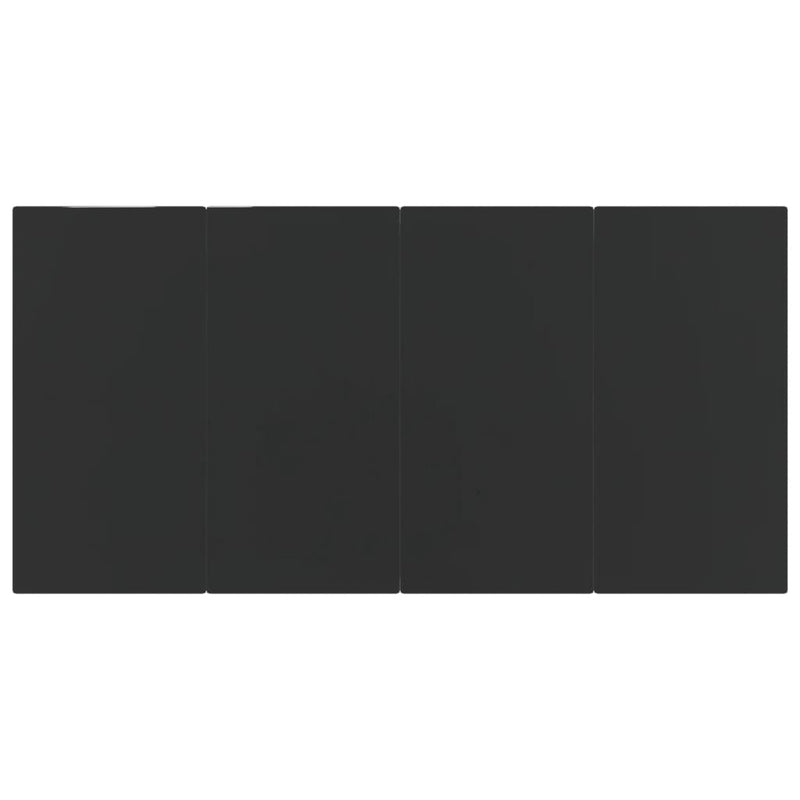 vidaXL 5 Piece Garden Dining Set Black Cotton Rope and Steel