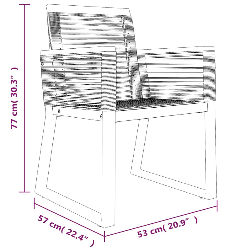vidaXL 7 Piece Garden Dining Set Black PVC Rattan