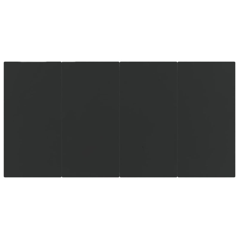 vidaXL 7 Piece Garden Dining Set with Cushions Black PVC Rattan