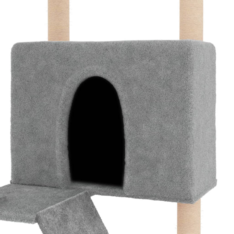 vidaXL Cat Tree with Sisal Scratching Posts Cream 153 cm