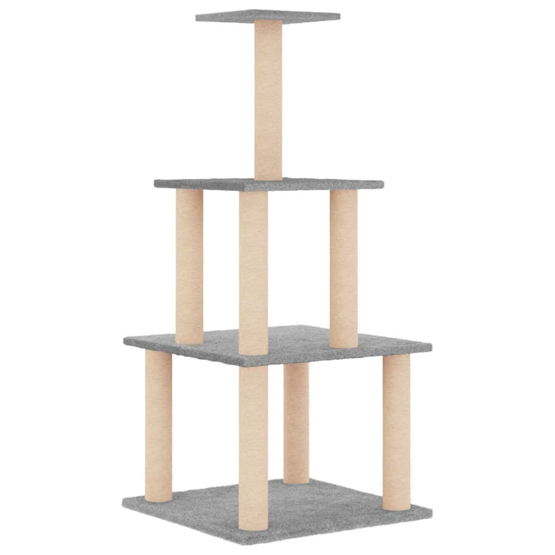 vidaXL Cat Tree with Sisal Scratching Posts Cream 183 cm
