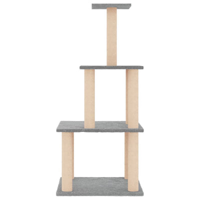 vidaXL Cat Tree with Sisal Scratching Posts Cream 183 cm