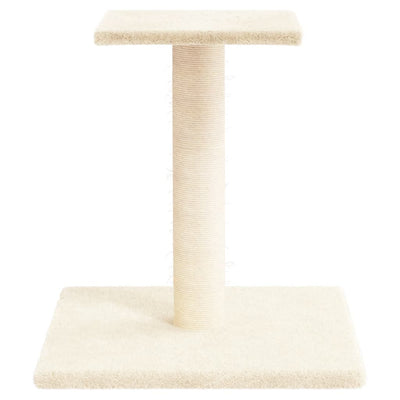 vidaXL Cat Scratching Post with Platform Cream 38 cm