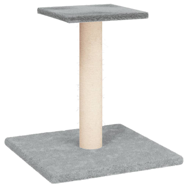 vidaXL Cat Scratching Post with Platform Cream 38 cm