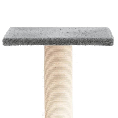vidaXL Cat Scratching Post with Platform Cream 38 cm