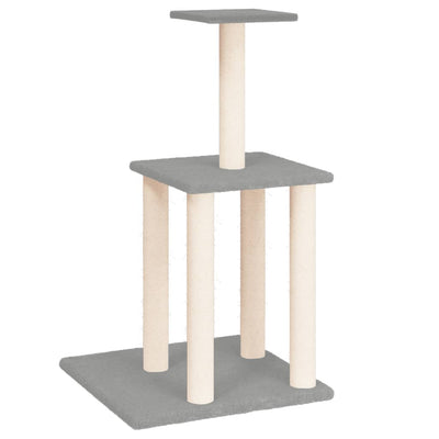 vidaXL Cat Tree with Sisal Scratching Posts Cream 85.5 cm