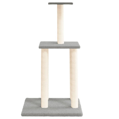 vidaXL Cat Tree with Sisal Scratching Posts Cream 85.5 cm