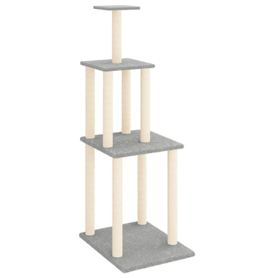 vidaXL Cat Tree with Sisal Scratching Posts Cream 85.5 cm