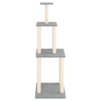 vidaXL Cat Tree with Sisal Scratching Posts Cream 85.5 cm